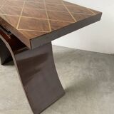 Art Deco style console with mahogany marquetry