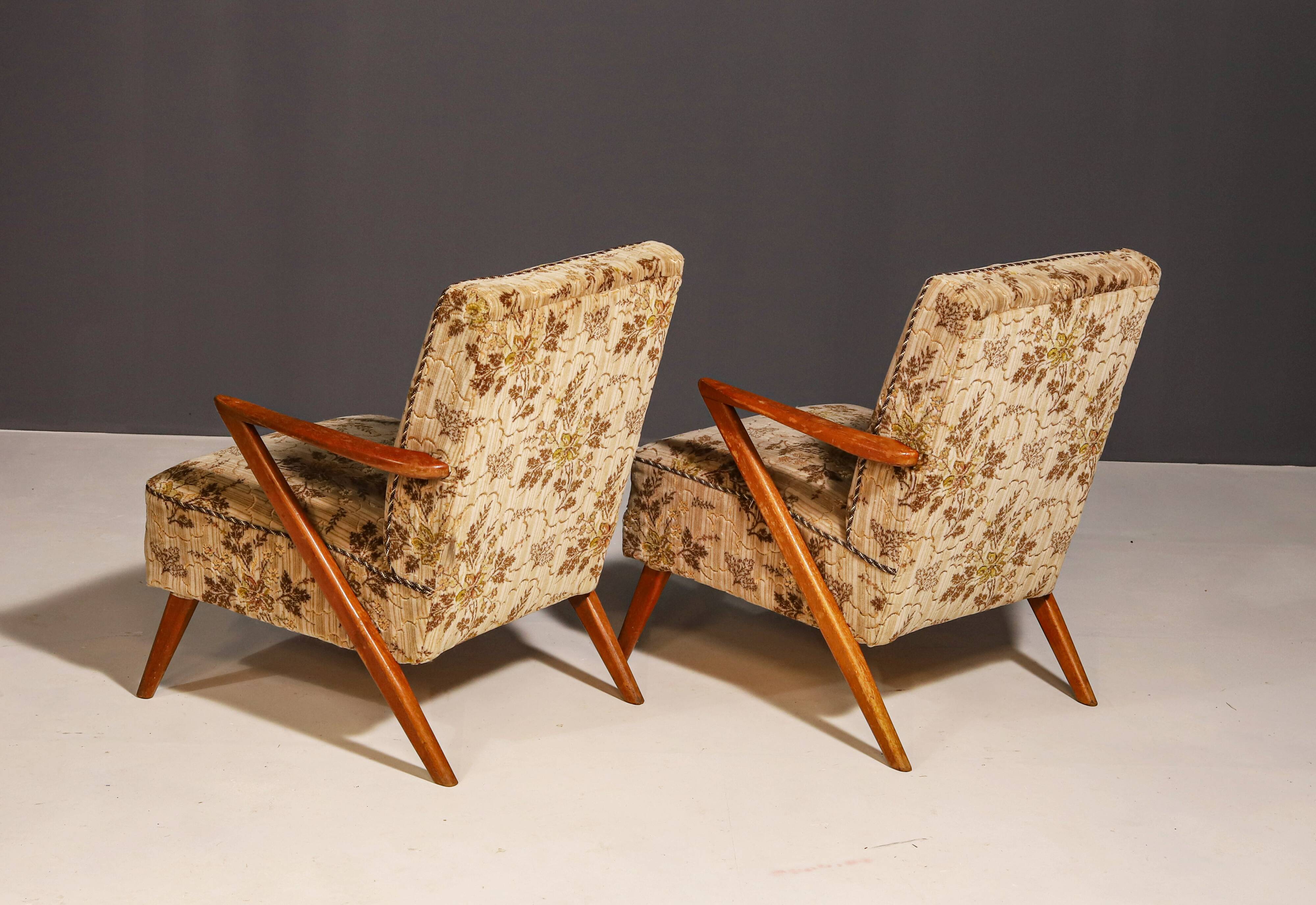 Fauteuils tchécoslovaques du milieu du siècle, années 1960, lot de 2