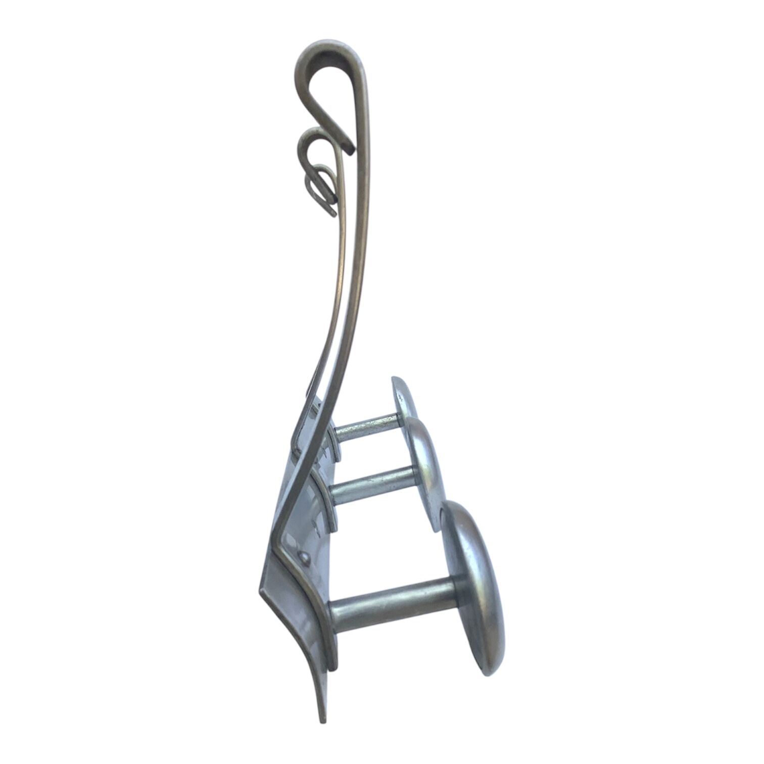 Vintage wall-mounted coat rack in brushed aluminium – minimalist design year