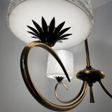 60s brass and perspex chandelier