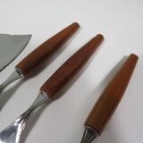 8-piece teak cake server set, Denmark 1970