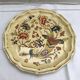 Pair old plate Moustiers Salins ceramics painted france vintage