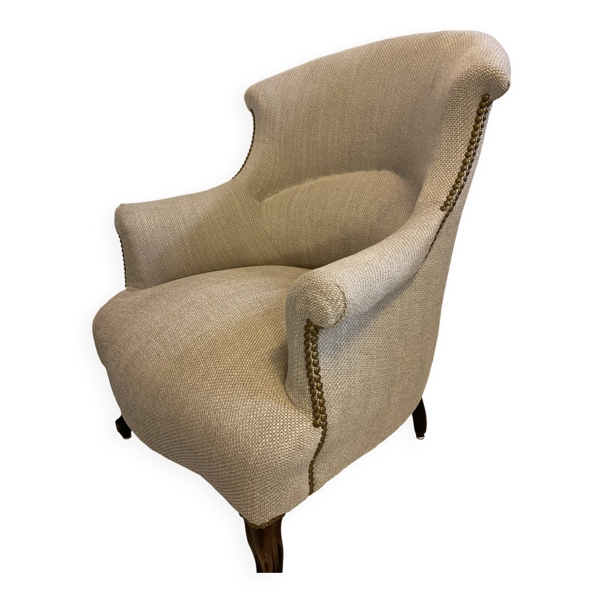 Fauteuil crapaud ancien restauré