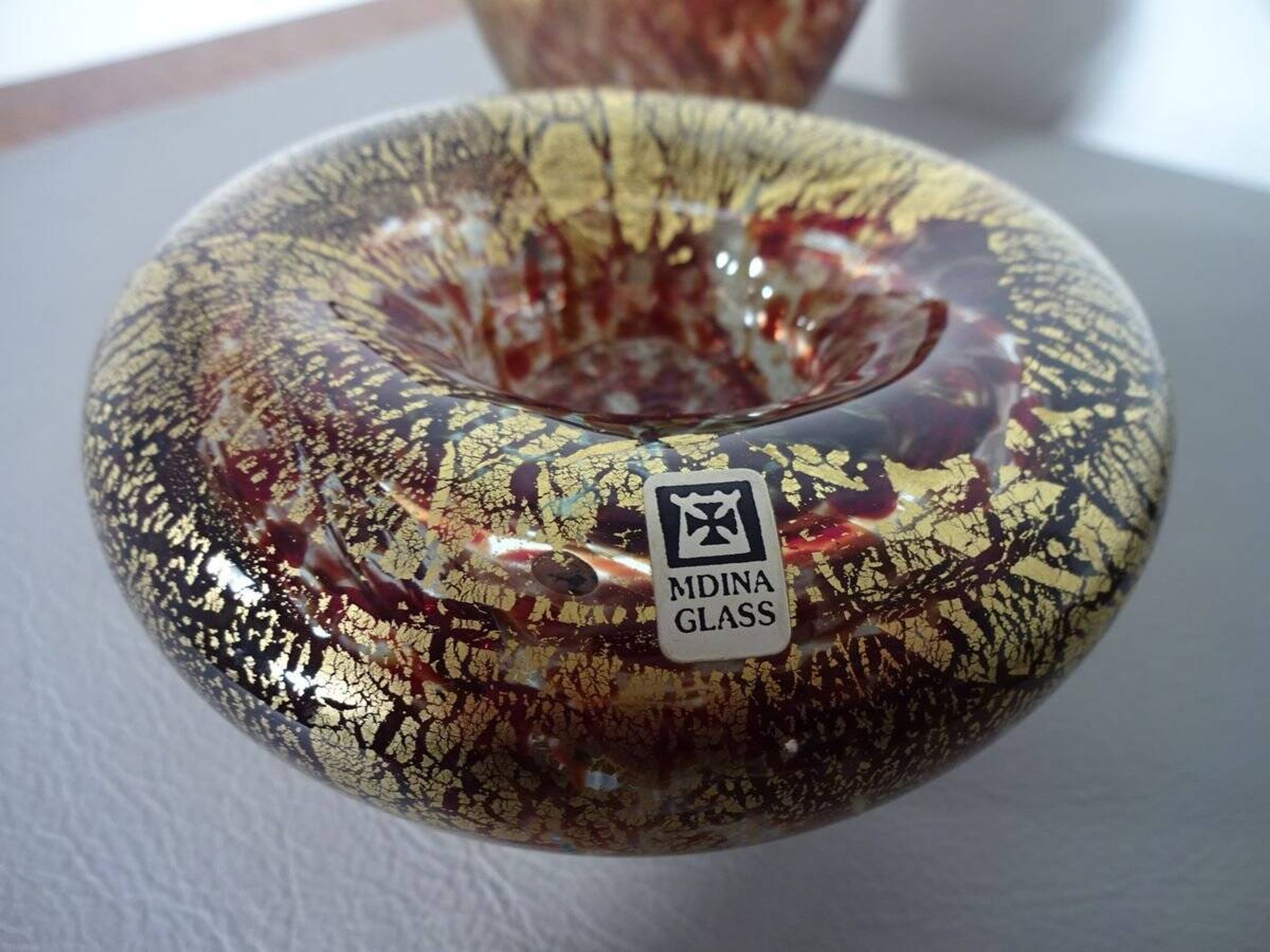 Maltese Glass Ashtrays from Mdina, 1960s, Set of 2