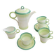 Art Deco English coffee service in porcelain from the 1930s.
