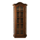 Antique display cabinet in rustic style made of solid wood.