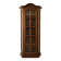 Antique display cabinet in rustic style made of solid wood.