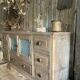 Small piece of furniture with glass doors and drawers