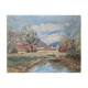 HST painting "Hilly landscape with the river" signed (to be deciphered)