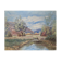 HST painting "Hilly landscape with the river" signed (to be deciphered)