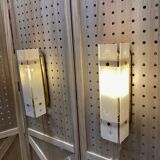 Pair of glass wall lights Scandinavian design 1960.