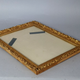 Old frame 33x26 foliage 29x22 cm wood gilded stucco gold leaf +glass SB158