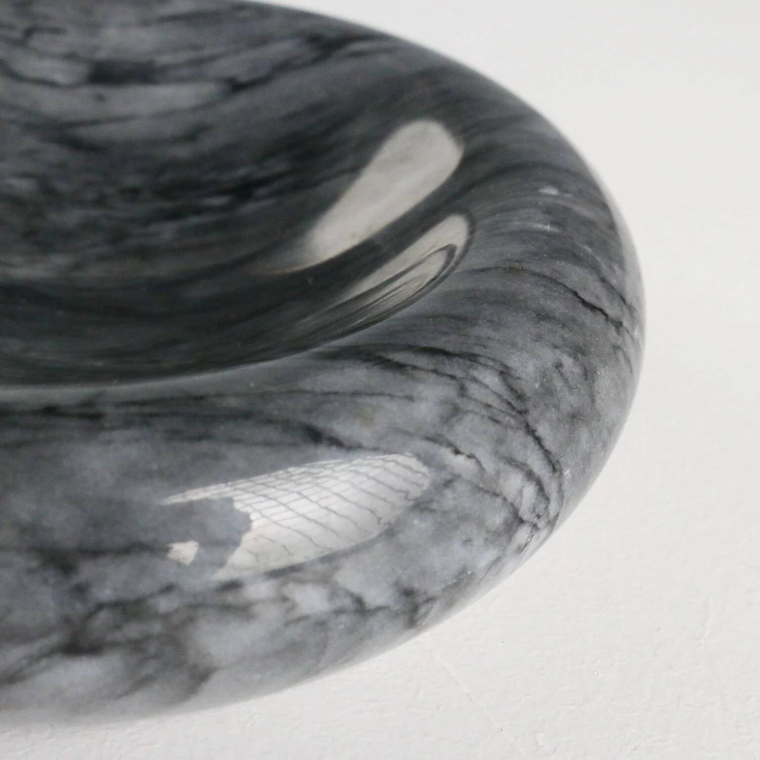 Vintage grey marble centrepiece, design, Italy, 1970s