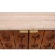 Paire contemporain de buffets italiens en bois massif et travertin