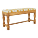 Vintage rustic oak bench after renovation