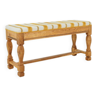 Vintage rustic oak bench after renovation