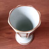 Asian ceramic tea set, mazagrans and teapot with landscape motif