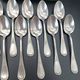 Box of 12 silver-plated metal teaspoons SFAM - Art Nouveau design (14.5)