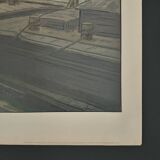 Lithograph by Henri Rivière, Parisian Landscapes, The Institute and the City