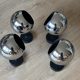 Space Age chrome wall lights, Germany 1970