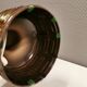 Ceramic/stoneware table lamp, Danish from the 1970s-1980s, earth and green colors