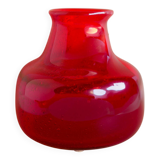 Scandinavian Mid-Century Modern Red Glass Vase by Erik Höglund