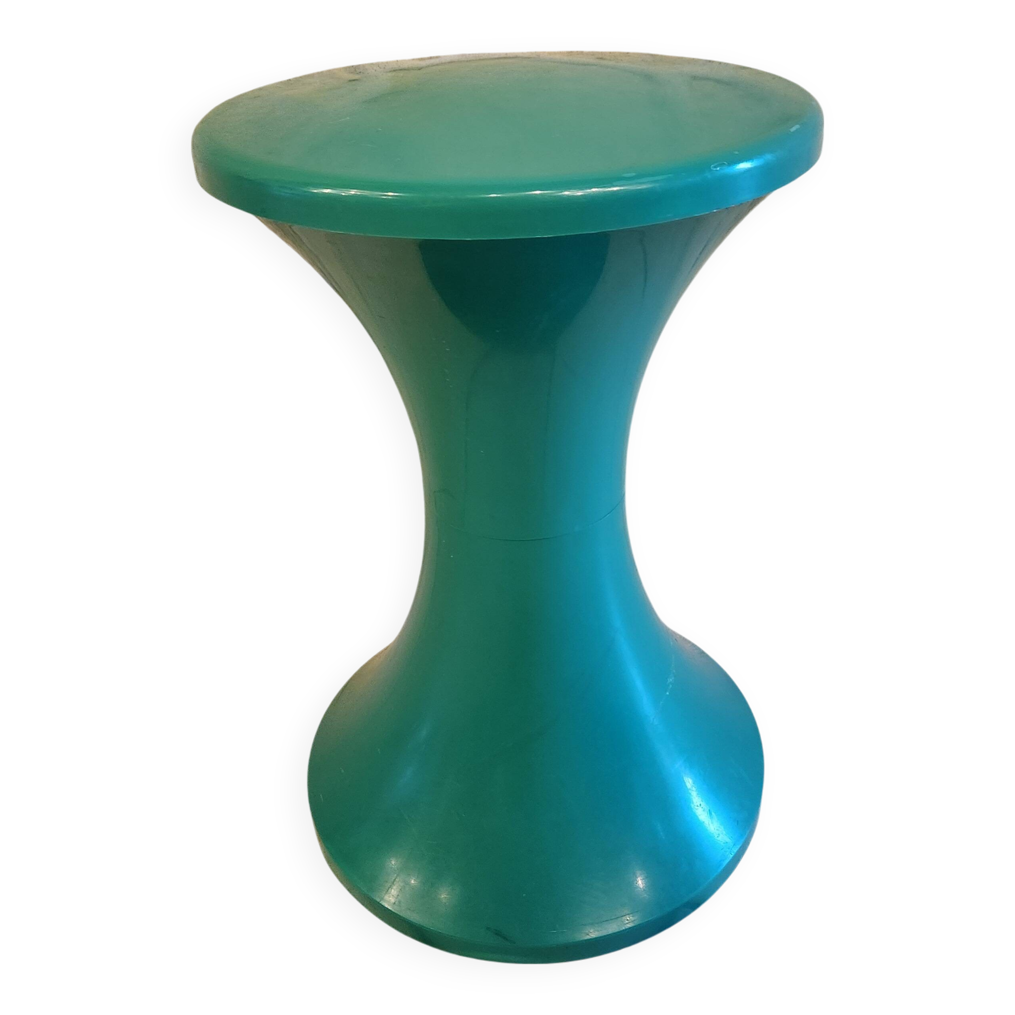 Tam Tam designer stool in green plastic