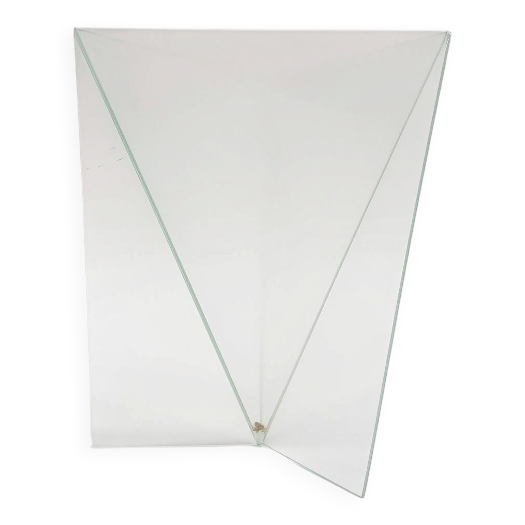 Geometric glass vase model "Delta" by Mart van Schijndel, The Netherlands 1