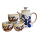 Japanese teapot and its 3 cups