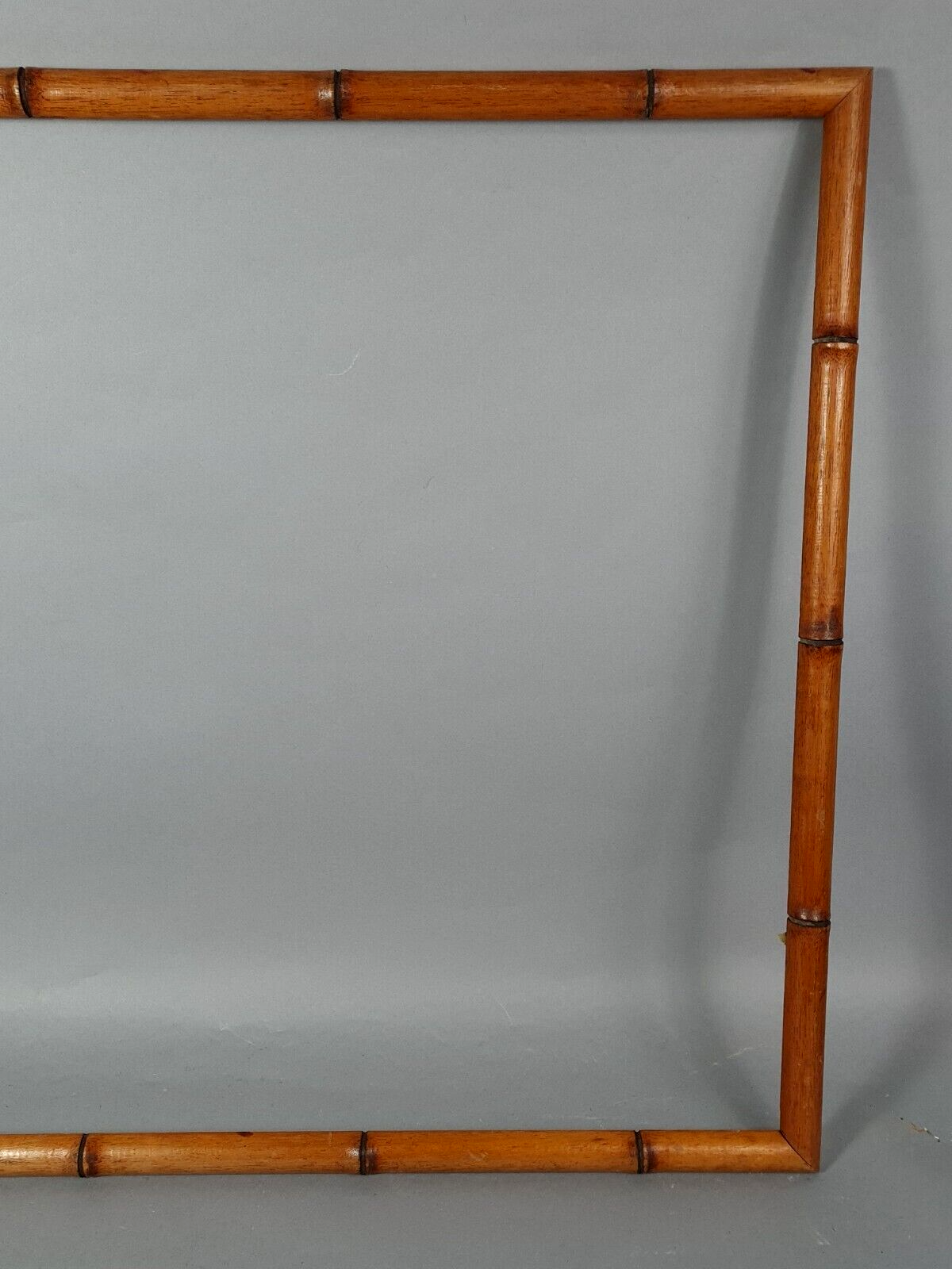 Old frame wood bamboo way 73,5x61,5 foliage 70x58 cm SB