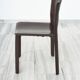 Set of 5 dark brown leather dining chairs