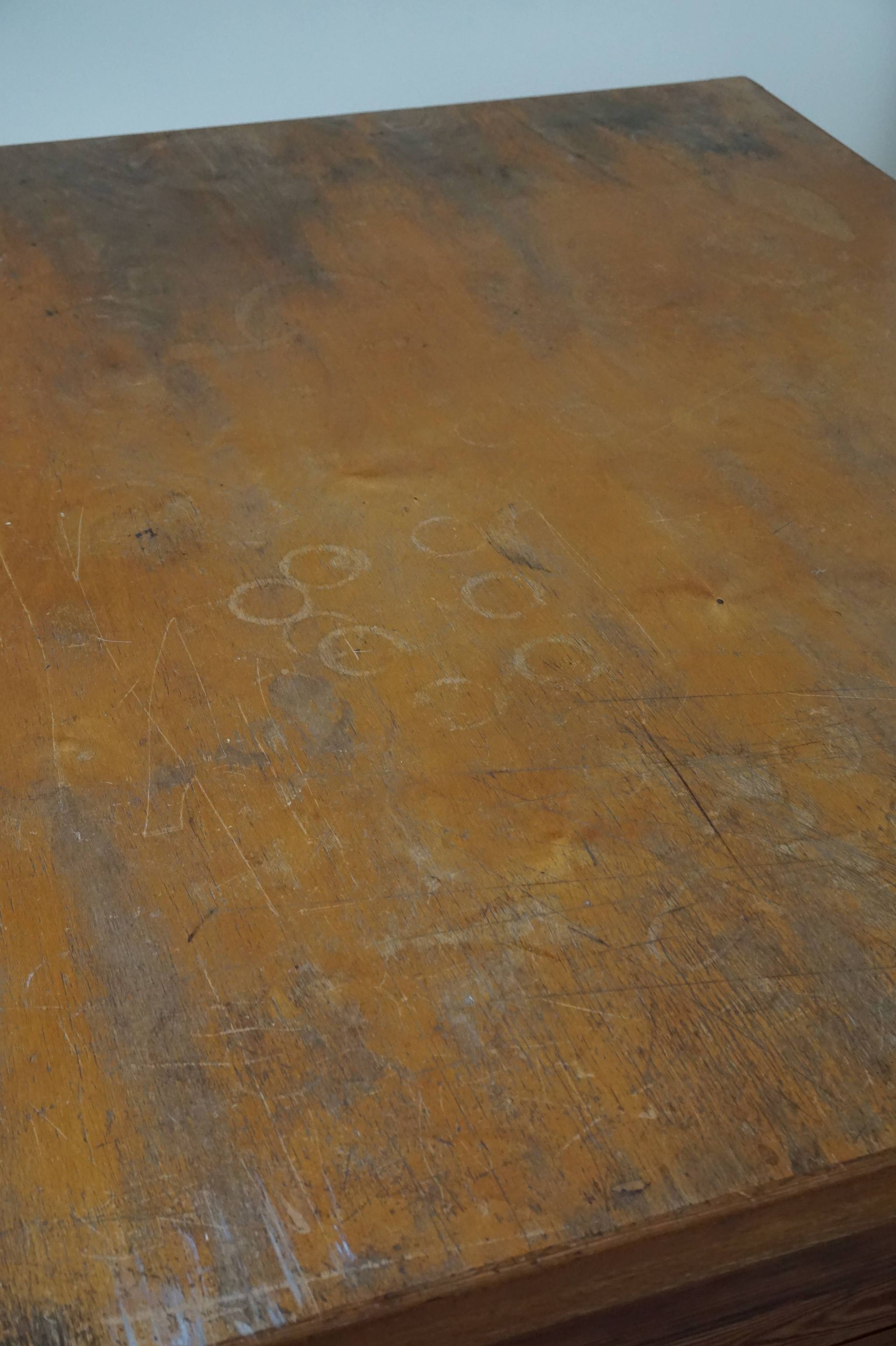 Mid Century Large Danish Drawing Cabinet, Made in Pine and Beech, 1960s