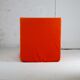 Armchair "space age" foam and orange jersey. Circa 1970