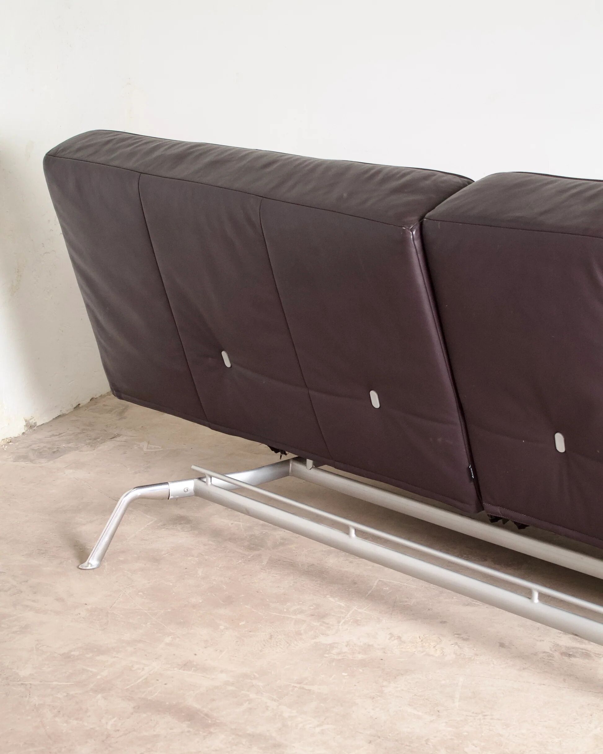 Vintage leather canapé Smala for Cinna, designer Pascal Mourgue, 2000