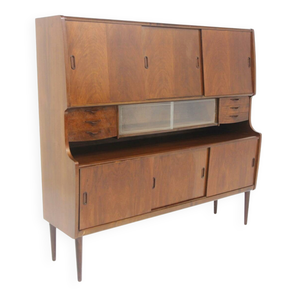 Enfilade scandinave en noyer, Suède, 1960