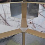 Ceiling lamp in chromed aluminum and brass, 1970