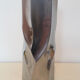 Silver metal hexagonal vase
