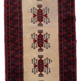 Tapis coureur vintage ouzbek Bukhara fait main en laine – 61 x 190 cm – Ann