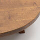 French oak brutalist artisan coffee table, 70s.