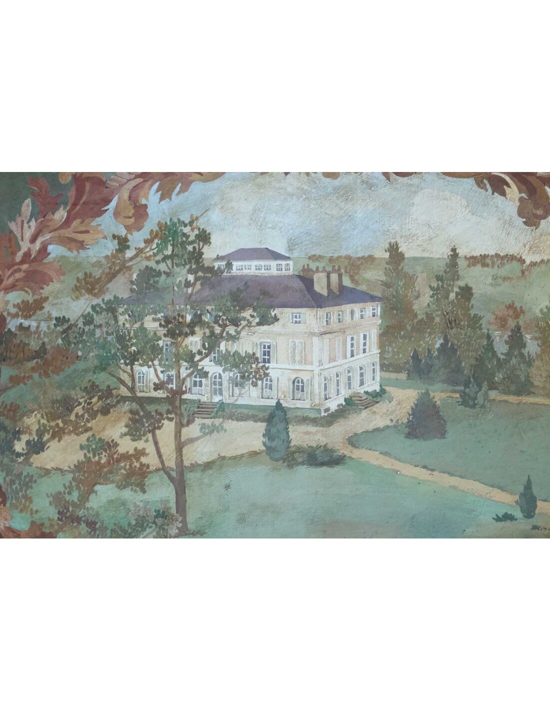 Painted canvas of the twentieth century in the taste of antiquity