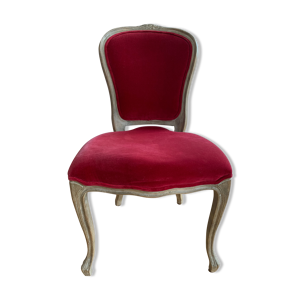 Chaise velours rouge