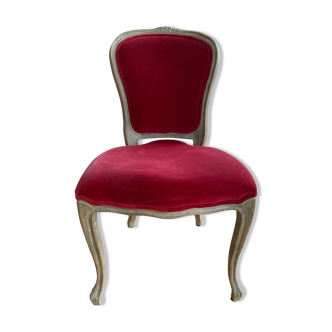 Red velvet chair