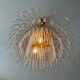 Vintage brass chandelier with crystal tassels cascade