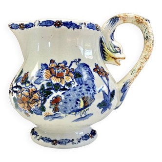 Gien creamer milk pot rooster and peony model 1938 1960