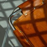 Chair Les Arcs Charlotte Perriand – Vintage patinated leather from the 60s/70s