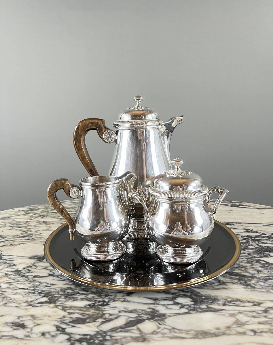 Christofle silver-plated tea and coffee set, Gallia collection