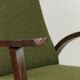 Olive Green Boucle Armchair design by Lejkowski – Leśniewski, 1970s