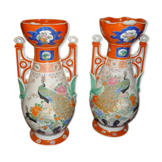 Pair of vases mounted in Imari, Japan