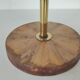 vintage brass and walnut lamp, 60s