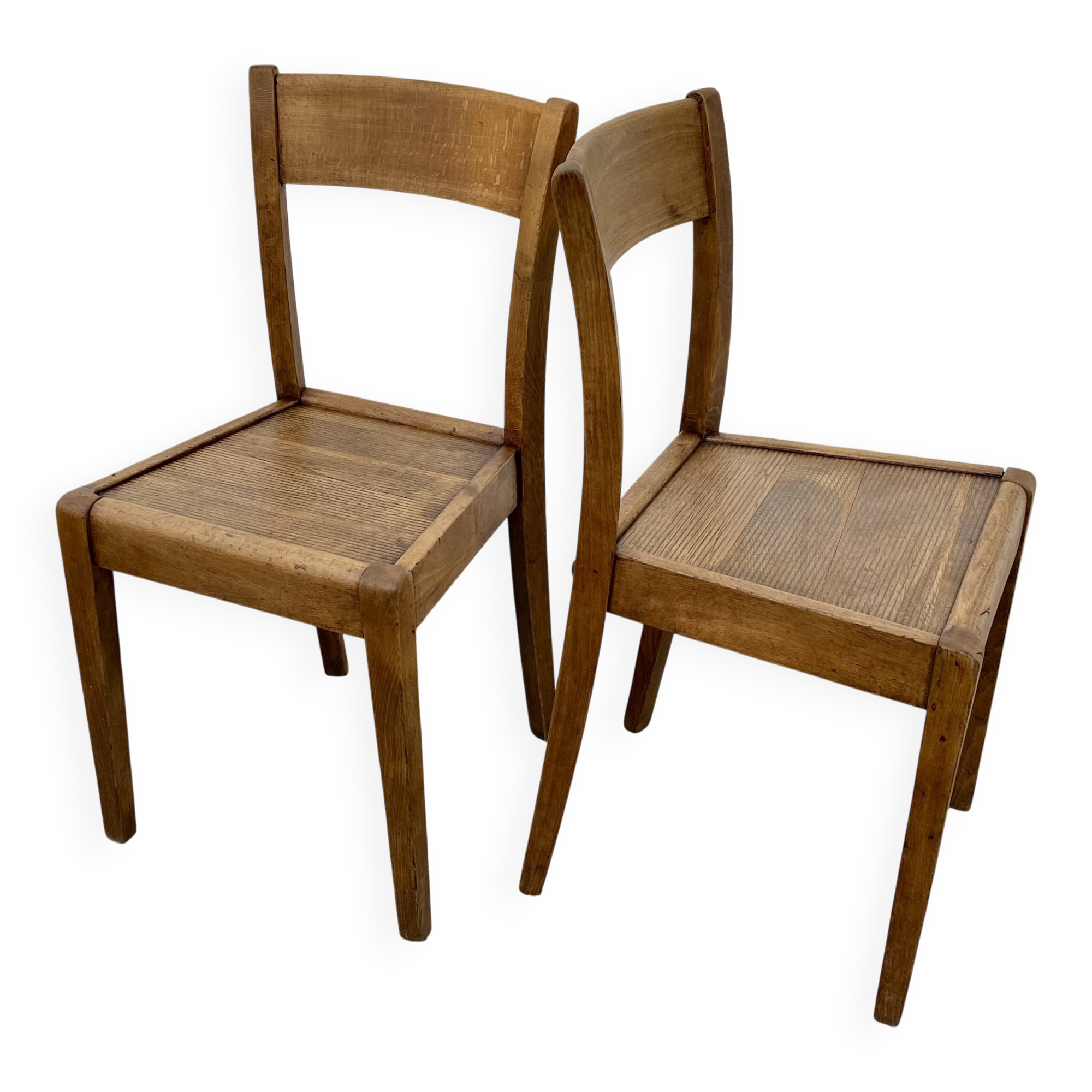 Paire de chaises bistro reconstruction vintage 1940